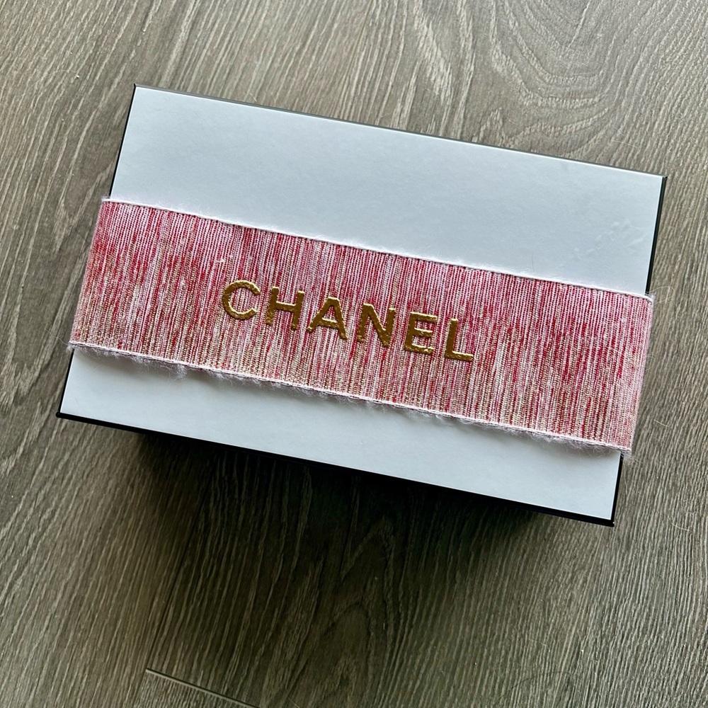 Chanel Pink Gold Ribbon Gift Box